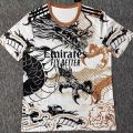 2526 Real Madrid Special Edition Player Version Jersey Dragon Pattern 3D Print Short Sleeve Soccer Shirt Men's Training Uniform Training Team Shirt Men's Top Quick-Dry Breathable. 