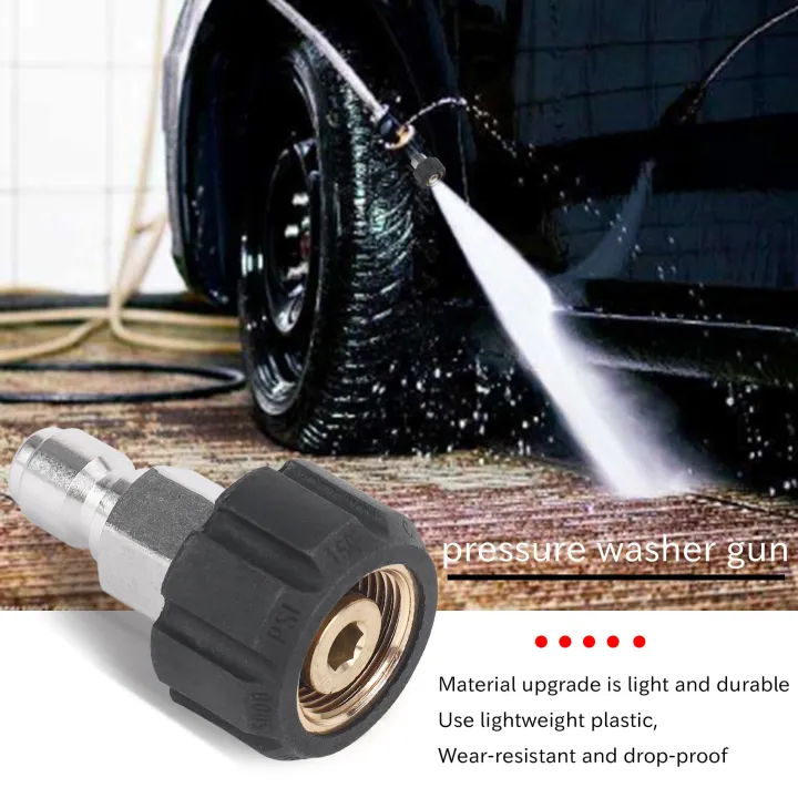 ARELENE%20Pressure%20Washer%20Twist%20Connect%20M22%2014mm%20X%203/8%20inch%20Quick%20Disconnect%20Plug%20High%20Pressure%20B%20Fitting%20Quick%20Coupler%20Nipple,%205000%20PSI,%20TWIS281%20-%20Image%203