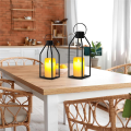 2 Set Candle Lantern with Flickering LED Indoor Outdoor Home Decor Christmas Halloween Gift. 