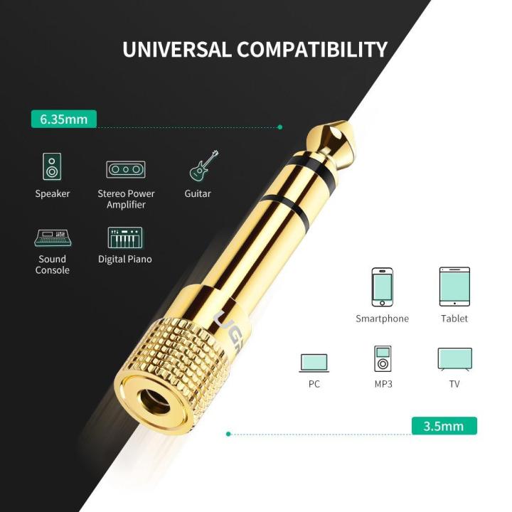 3.5mm%20to%206.35mm%20Gold-Plated%20Headphone%20Adapter%20for%20Stereo%20Audio,%20Durable%20Brass%20Copper%20-%20Image%205