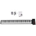 Portable Keyboard Piano Roll Up 88 Keys Electronic Keyboard Flexible Silicone with Rechargeable Battery for Kid Gift. 