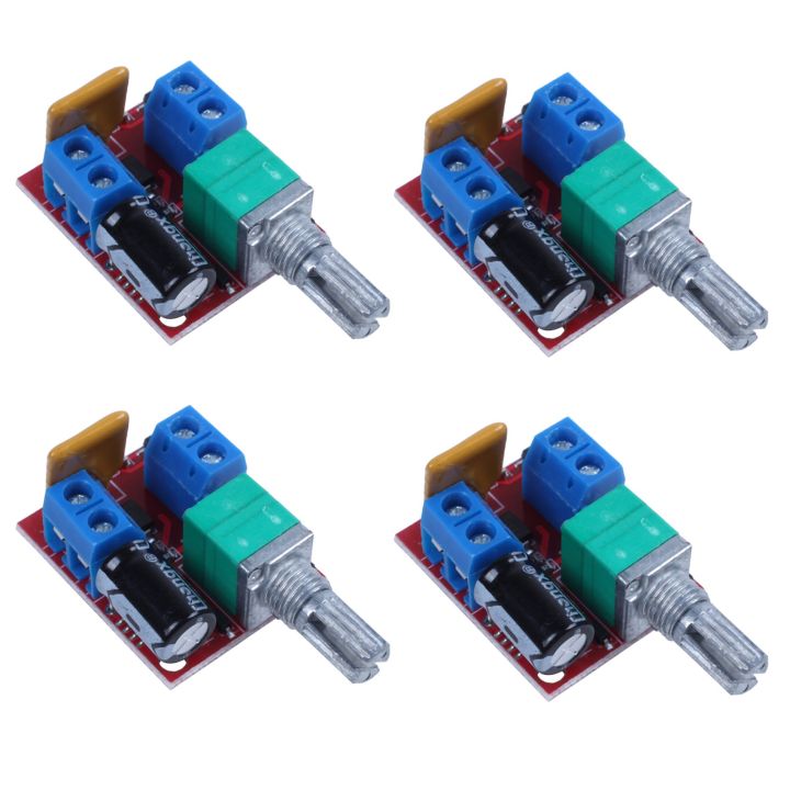 ARELENE 4X Mini DC Motor PWM Speed Controller 3V 6V 12V 24V 35VDC 90W 5A DC Motor Speed Control Switch LED Dimmer