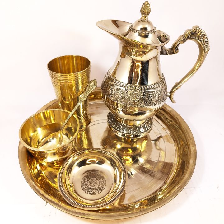 Bronze Plate Set 30cm Chares Thaal Set Kansha Thali Sett kasa Thal set Thakali Khana Set