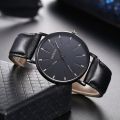 【LinkGlobal】Genuine Watch Genuine Leather Strap Watch Men's Quartz Watch Business Fashion Handsome Men's Watch [Top-notch quality]. 