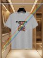 Sutuiying The 2025 new men's summer luxury fashion letter B Bear brand printed Hot Selling T-shirt, pure cotton round neck casual and trendy Y2K high-. 