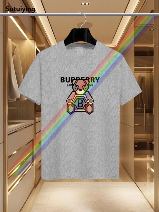 Sutuiying%20The%202025%20new%20men's%20summer%20luxury%20fashion%20letter%20B%20Bear%20brand%20printed%20Hot%20Selling%20T-shirt,%20pure%20cotton%20round%20neck%20casual%20and%20trendy%20Y2K%20high-%20-%20Image%204