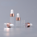 Mini Born 10/20pcs Mini Dropper Bottles Glass Empty Essential Oil AromaHot Selling therapy Bottles Rose Gold Cap Pipettes Bottles 1ml 2ml 3ml 5ml. 