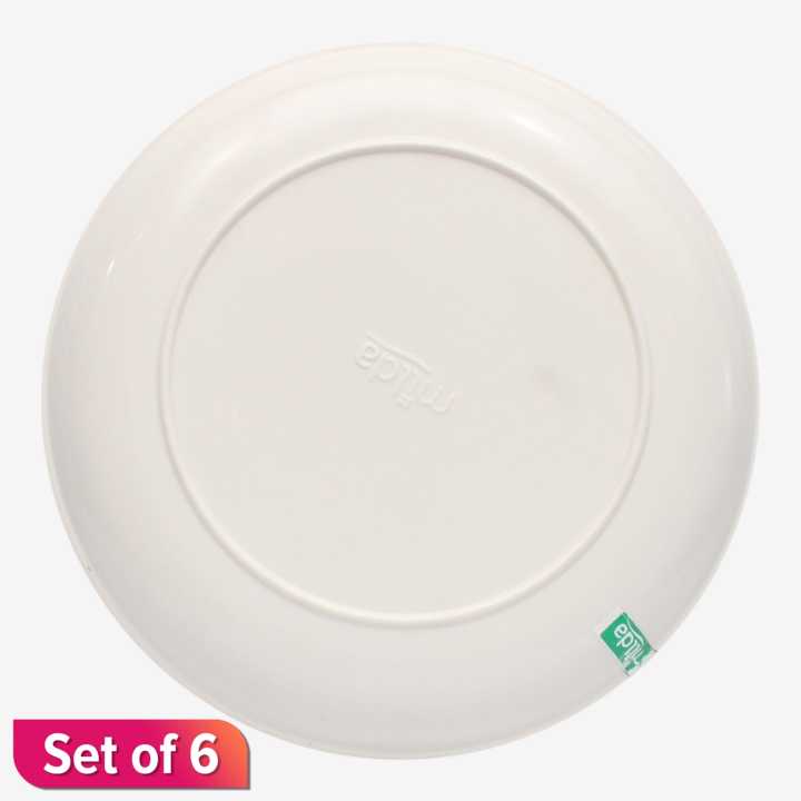 Purple%20Milda%20Plastic%20%20Dining%20Plate%20Flower%20%20Printed%2011Inch%20Set%20of%206%20-%20Image%203