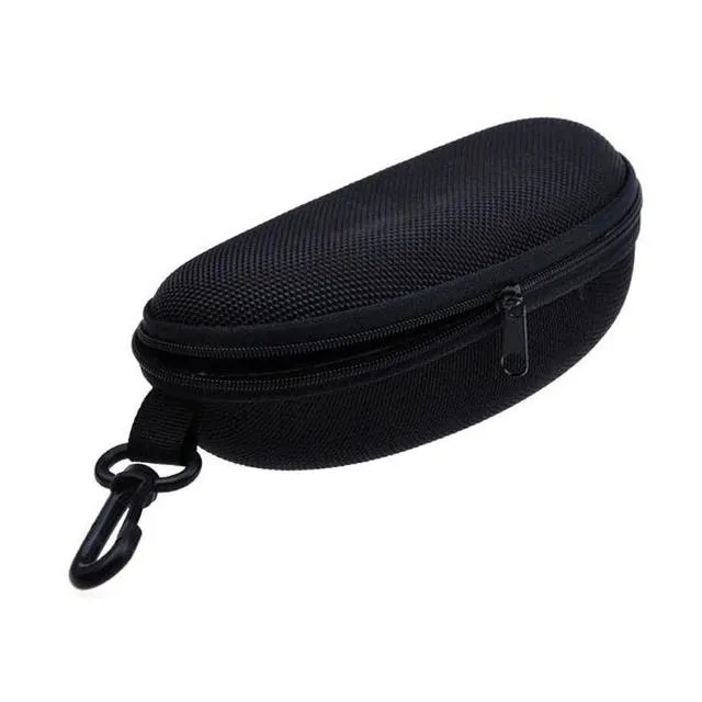 Zipper Hard Black Sunglasses Case