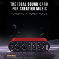 Sojhoop Professional 24Bit 192KHz Audio Interface 2 Input Sound Card for Electric Guitar External Studio PC Recording Tuner. 