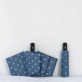 Portable Automatic/Manual Polka Dot Umbrella Black Coated UV Protection Dual Use Umbrella Folding Lightweight Rain Umbrella Summer. 