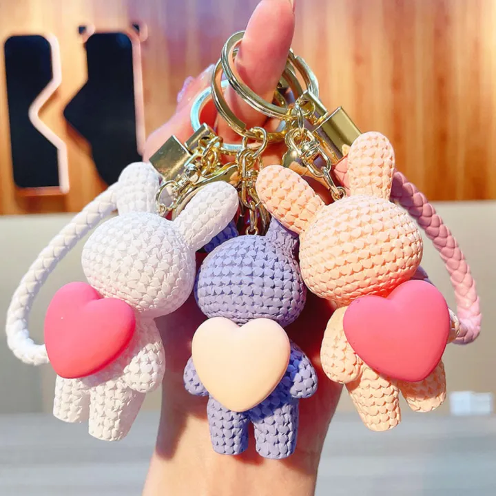 6%20Colors%20Little%20Bear%20Woven%20Wrist%20Strap%20Comfortable%20Feel%20Resin%20Alloy%20Key%20Chain%20Cute%20Keychain%20for%20Gifts%20For%20Girls%20Ins%20Key%20Hanging%20Rope%20Children'S%20-%20Image%203