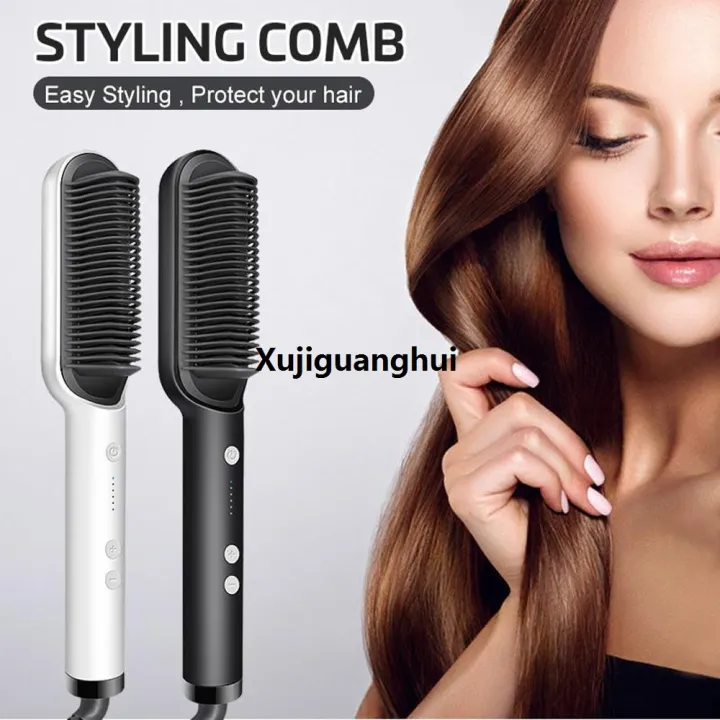 Xujiguanghui%20Hair%20Straightener%20Brush%20For%20Girls%20Anti%20Scald%20Straightening%20Brush%2039%20Second%20Quick%20Heat%205%20Heat%20Levels%20Auto%20Shut%20Off%20For%20Home%20Travel%20Salon%20Hair%20Straightner%20-%20Image%206