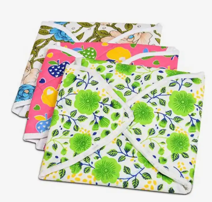 100% Pure Cotton Square Roti Rumal/Roti Cover - Set of 1 (Floral) -1pc