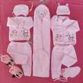 8 Pcs Newborn  Baby Cotton Clothing Set With Warm Boot (0-6months). 