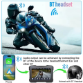 ARELENE Motorcycle DVR Dash Cam Portable 5 Inch Wireless CarPlay Android Auto Screen GPS Navigation Waterproof Monitor. 