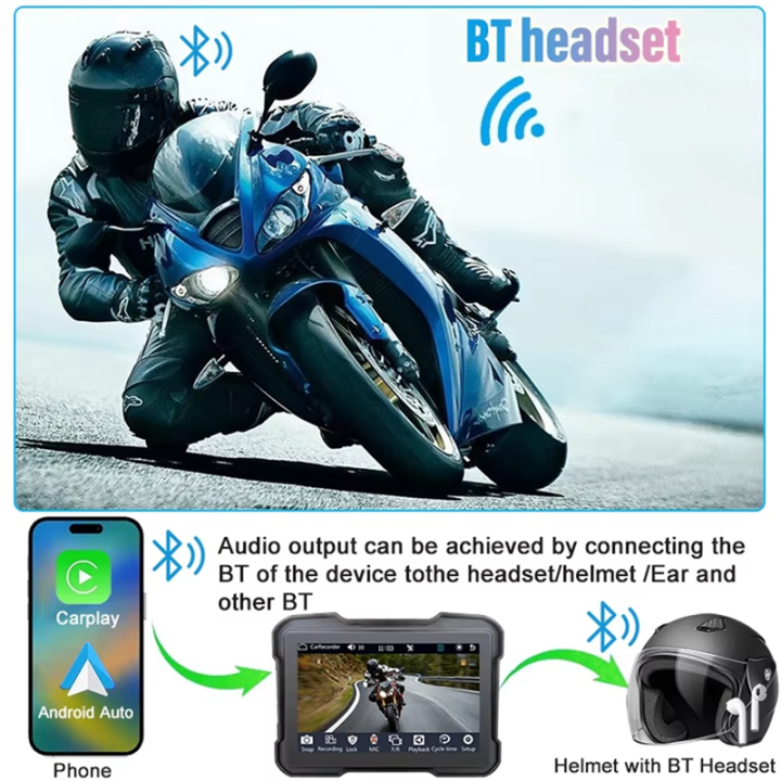 ARELENE%20Motorcycle%20DVR%20Dash%20Cam%20Portable%205%20Inch%20Wireless%20CarPlay%20Android%20Auto%20Screen%20GPS%20Navigation%20Waterproof%20Monitor%20-%20Image%205