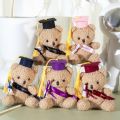 Gift Plush Doctor Nursery Gift Graduation Fleece Doll Dr. Cub Bear Cute Furry Teddy Bear Hanging Bag Charm Key Ring Holder. 