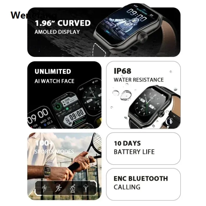 Wenefang%20%5BWorld%20Premiere%5DGlobal%20Version%20BLACKSHARK%20GT3%20Smart%20Watch%201.96''%20New%20Curved%20Amoled%20Display%20Support%20Bluetooth%20Call%20100+%20Sport%20Modes%20-%20Image%202
