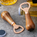 OYPFXMI Stainless Steel Beer Bottle Opener with Wood Handle, Kitchen Tools, Anniversary Wedding Gift Silver. 