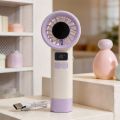 Compact 199 Wind Speeds Portable Hand Fan Rechargeable LED Digital Display Electric Eyelash Fan Adjustable Quiet Operation Mini Bladeless Personal Fan Travel. 