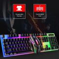 RGB Illuminated Mechanical Gaming Keyboard Mouse Combo with 3D Optical Sensor, Wired USB Connection, Non-Slip Design. 