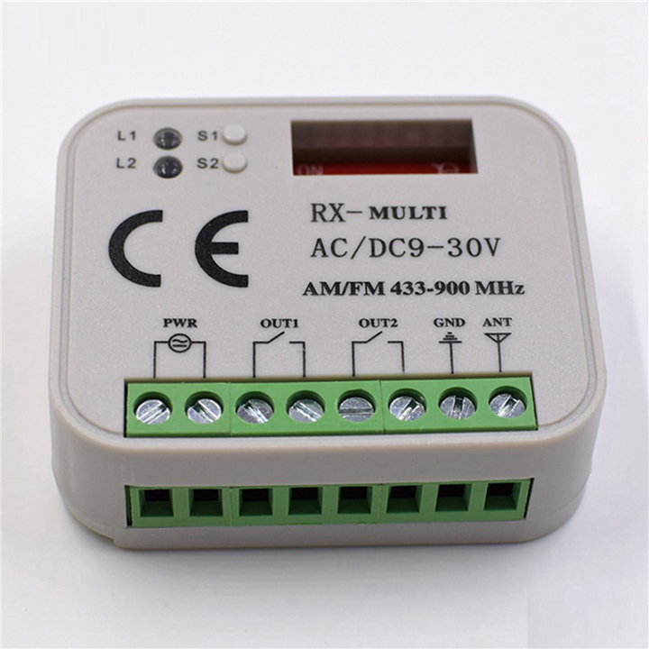 JINMY 2X Universal Garage Door Remote Control Receiver 2CH Controller ...
