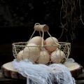 fasdaga 5X Wooden Handle Metal Retro Basket Portable Multi-Function Vegetable Fruit Egg Groceries Practical Storage Basket White. 