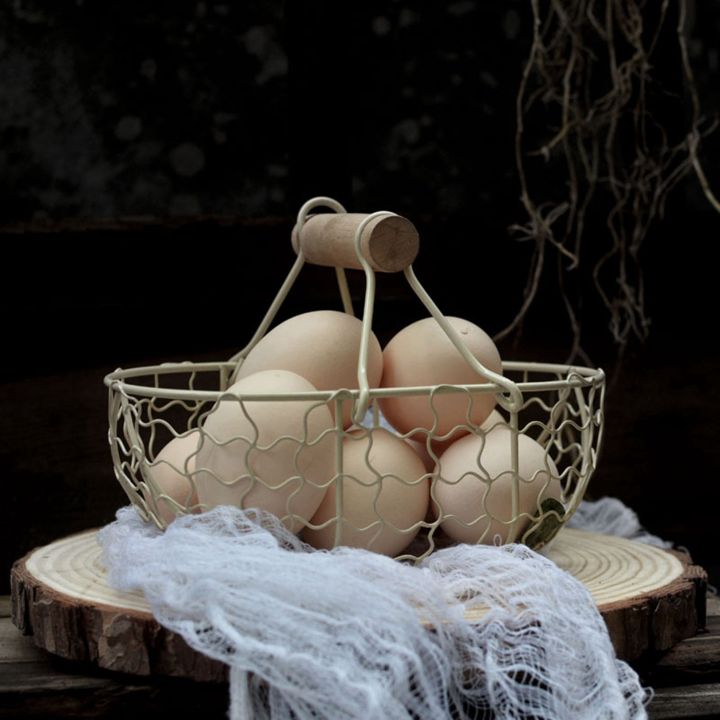 fasdaga%205X%20Wooden%20Handle%20Metal%20Retro%20Basket%20Portable%20Multi-Function%20Vegetable%20Fruit%20Egg%20Groceries%20Practical%20Storage%20Basket%20White%20-%20Image%204