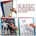 Black and White Board with Marker, Duster & Chalk | Double Sided Wooden Easel for Drawing & Writing (37 x 43 cm) 1 Pc. 