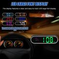 Car mounted GPS speedometer color LED clock needle alarm. 