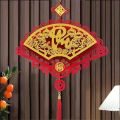 Good Luck Red Tet Pendant Flocked Cloth Lucky Spring Festival Hanging With Tassel Tet Wall Hanging Ornament Home Decor. 