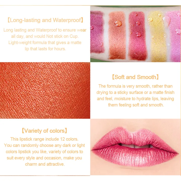 Glitter%20Matte%20Finish%20Shimmer%20Glitter%20Lipstick%20Pink%20Shade%2012YaYazzTeT%20Magic%20Glitter%20Matte%20Super%20Velvet%20Waterproof%20Lipstick%20-%20Image%204