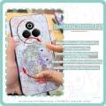 Cute phone lens protection Phone Case For Realme P3 Pro 5G Silicone drift sand TPU Cartoon Back Cover Rotatable stand. 