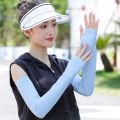 Thin Outdoor Elastic Cycling Gloves Nylon Anti-UV Loose Arm Warmers UV Insulation Sun Protection Cover Arm Warmers Sunscreen Sleeve Ice Silk Sleeves. 