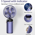 Handheld Fan Portable Fan Personal Fan 5000MAh Rechargeable,5 Speeds with LED Display,90° Adjustable. 