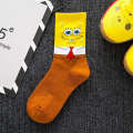 Owen 5 SpongeBob SquarePants Squidward Trendy Patrick Star Egyptian Basketball Autumn Winter Mid-Calf Mens Cotton Socks. 