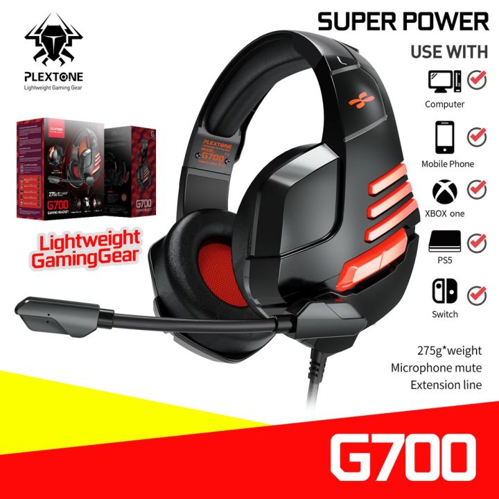PLEXTONE G700 Gaming Headset Super Lightweight With Mic For Smartphone PC XBOX PS4