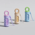 Portable Mini Dog Poop Bag Dispenser with 4 Roll Garbage Bag Thickened Pet Garbage Bag Dispenser Lightweight Pet Waste Bag Dispenser Walking The Dog. 