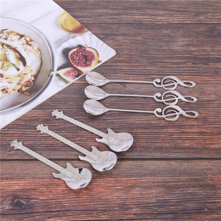 FORIDE%20Coffee%20Spoons,18%20Pack%20Cute%20Teaspoons%20Stainless%20Steel%20Staff%20Musical%20Notation%20Shaped%20(9%20Music%20Note%20+9%20Guitar)%20-%20Image%207