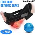 LutingHigh Quality ZaozhixunbaFifty percent discount 1/2Pcs Plantar Fasciitis Night Splint Adjustable Foot Drop Orthotic Brace with Massage Ball Unisex Night Splint for Easing Pains. 