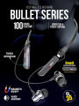 Bullet Series BT Neckband with Dual Battery Backup, Fast Charging Up to 100 Hrs Playtime, Real Stereo Sound & High Bass, Removable Battery. 