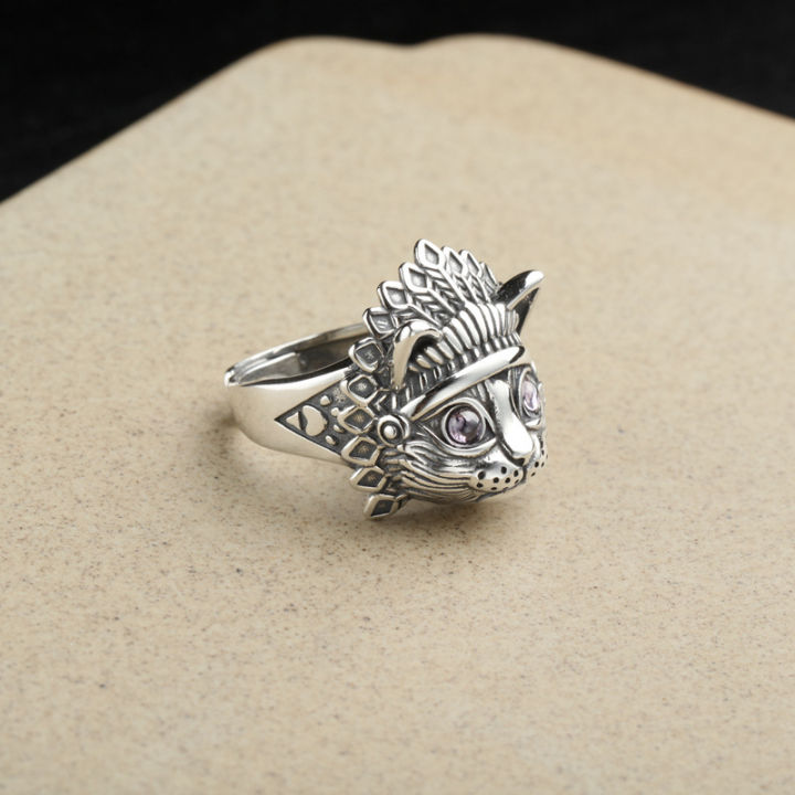 %E3%80%90New%20Arrivals%E3%80%91Elvis%20Presley%20Ring%20Live%20Mouth%20Retro%20Indian%20Cat%20Head%20Finger%20Ring%20Personalized%20Men's%20and%20Women's%20Fashionable%20Hand%20Jewelry%20-%20Image%203