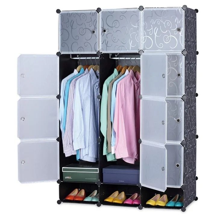12 Cube Plastic Folding Storage Rack | Waterproof Divisional Organizer ...