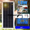 Xujiguanghui 15W Solar Panel 12-18V Solar Cell Solar Panel for Phone RV Car MP3 PAD Charger Outdoor Battery Supply A. 