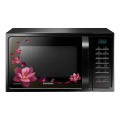 Samsung 28 L Convection Microwave  | MC28H5025VP/TL | Black with Magnolia Pattern, Slim). 