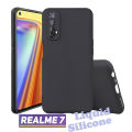 Realme 7 Case Matte Black Silicone Soft TPU Cover Realme7 Black. 