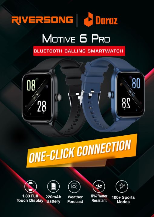 Riversong%20Motive%206%20Pro%20Smartwatch%7C1.83"%20Full%20Touch%20Display%7CBluetooth%20Calling%7C%20IP68%20Water%20Resistance%20%7C%20110+%20Sports%20Modes%20%7C%20200+%20Watch%20Faces%20-%20Image%206