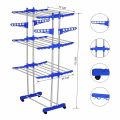 Stainless Steel Heavy Duty Double Pole 3 Layer Cloth Drying Stand For Balcony | Cloth Stand | Clothes Dryer Stand. 