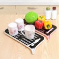Kqueebee Plastic Dish Drainer Dryer Tray Large Sink Drying Rack Worktop Drain Rack Kitchen Water Filter Tray-White. 